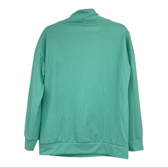 MISLOOK Mint Green 1/4 Button Pullover Lightweight Sweater Small - Picture 2 of 10